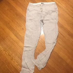 Men’s light grey linen pants